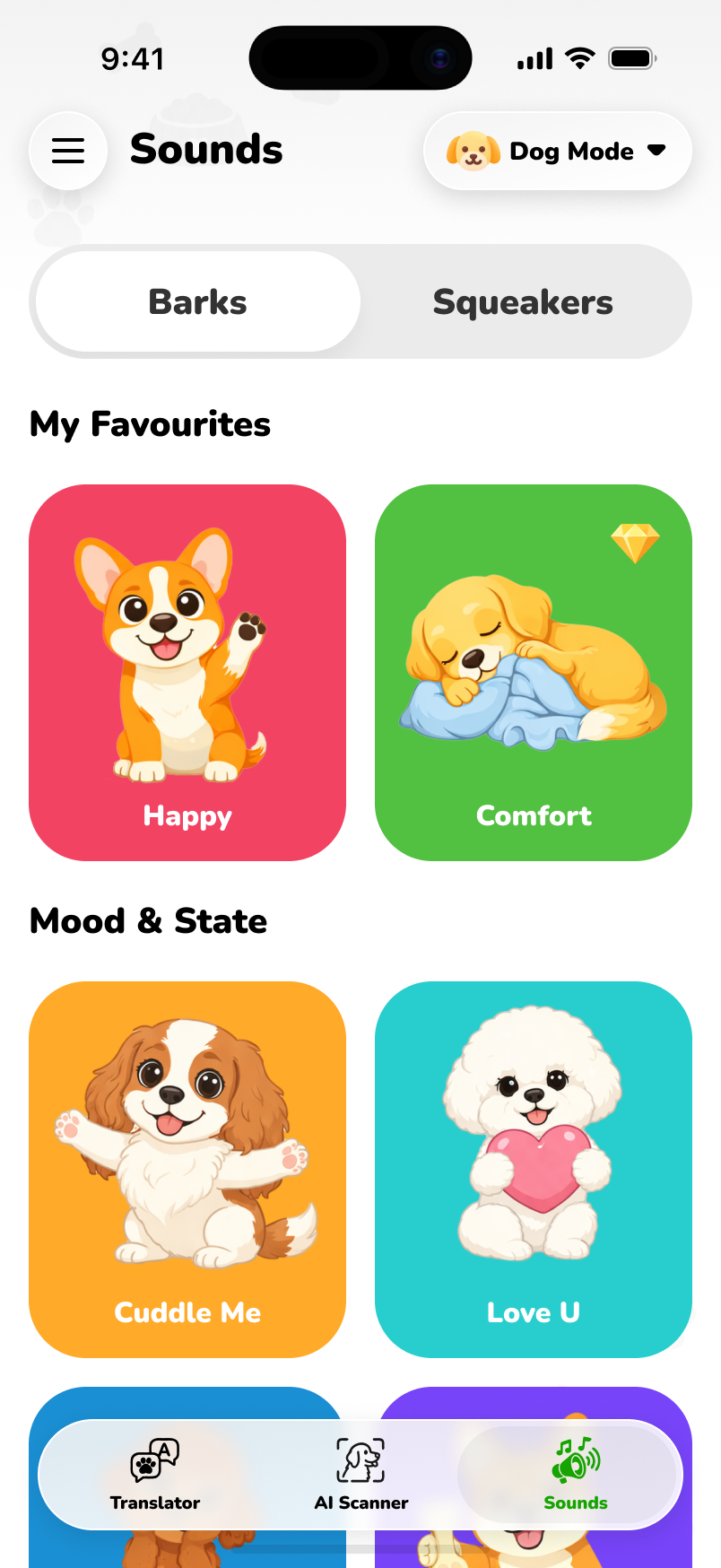 PawChat Interactive Sounds preview